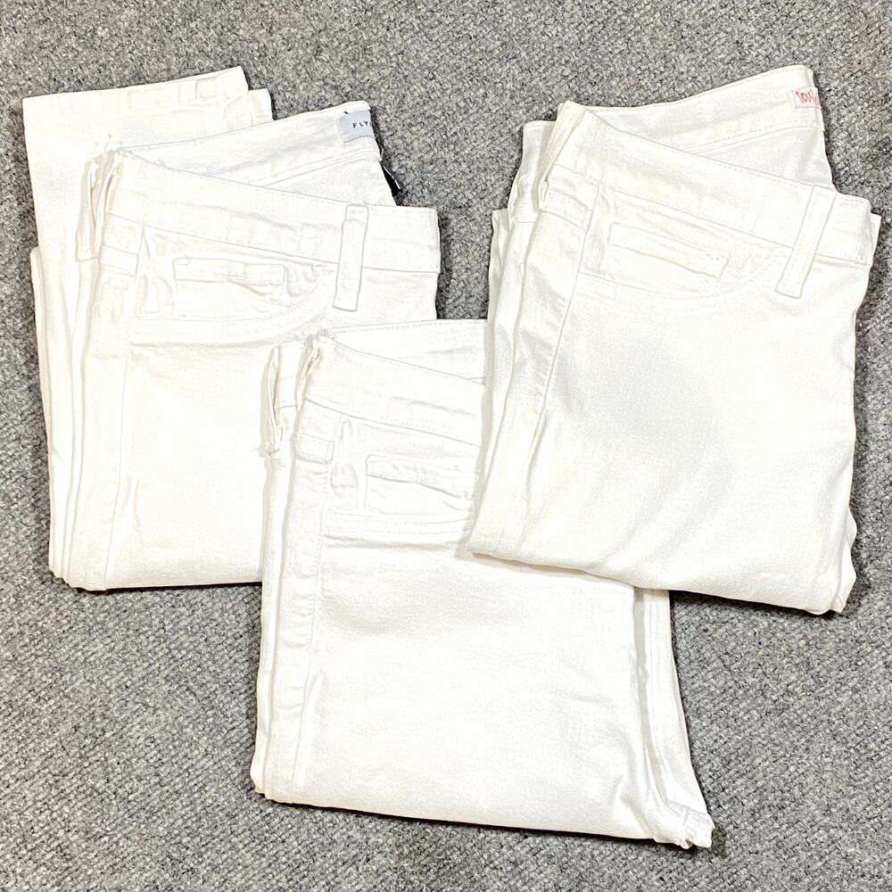 Lot of 3 Flying Monkey White Skinny Jeans Womens 28 Stretch Denim Pants